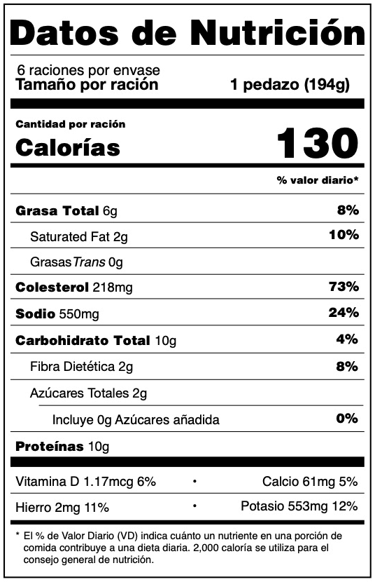 Dato Nutricional